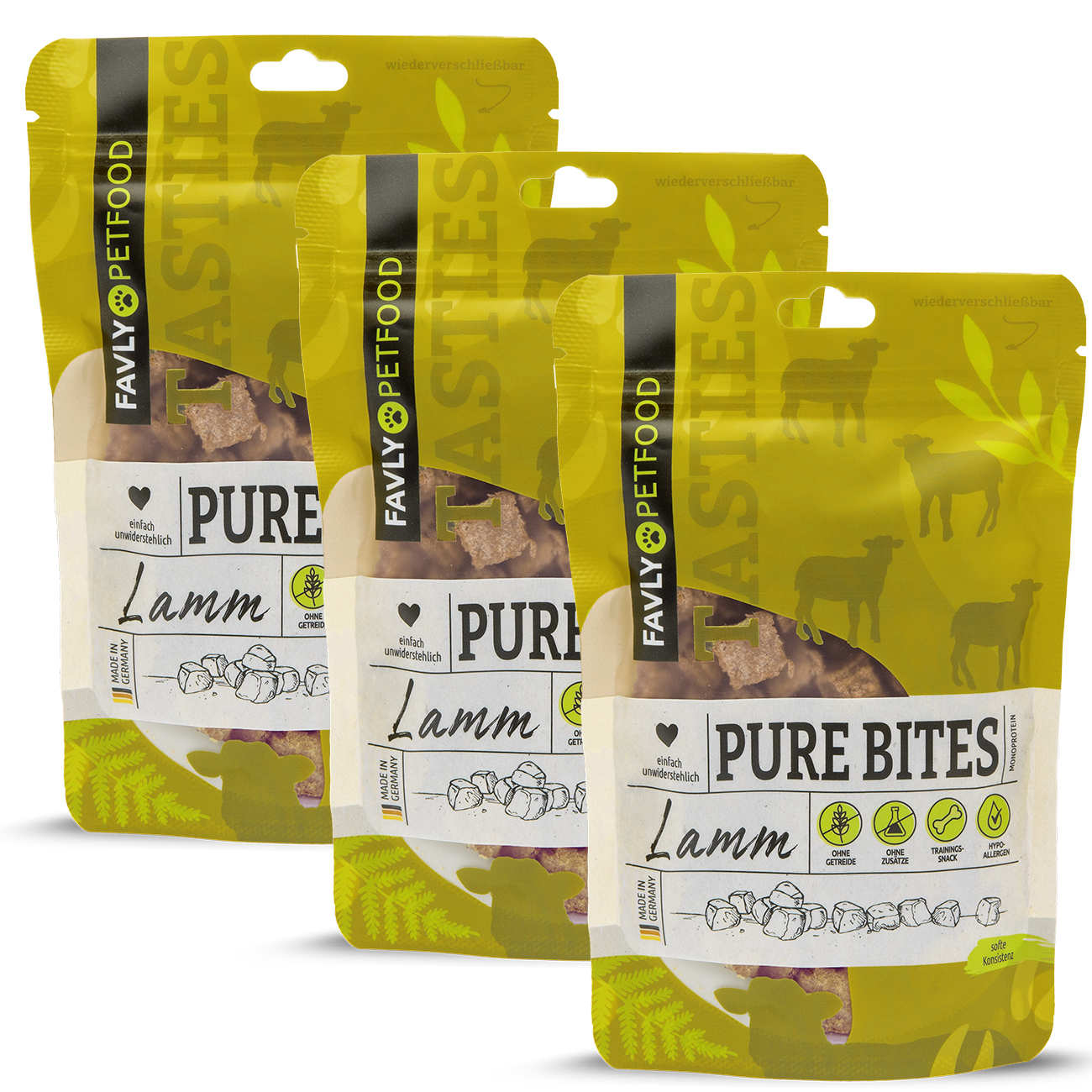 FAVLY Petfood Snacks FAVLY Petfood PURE Bites Lamm 360 g