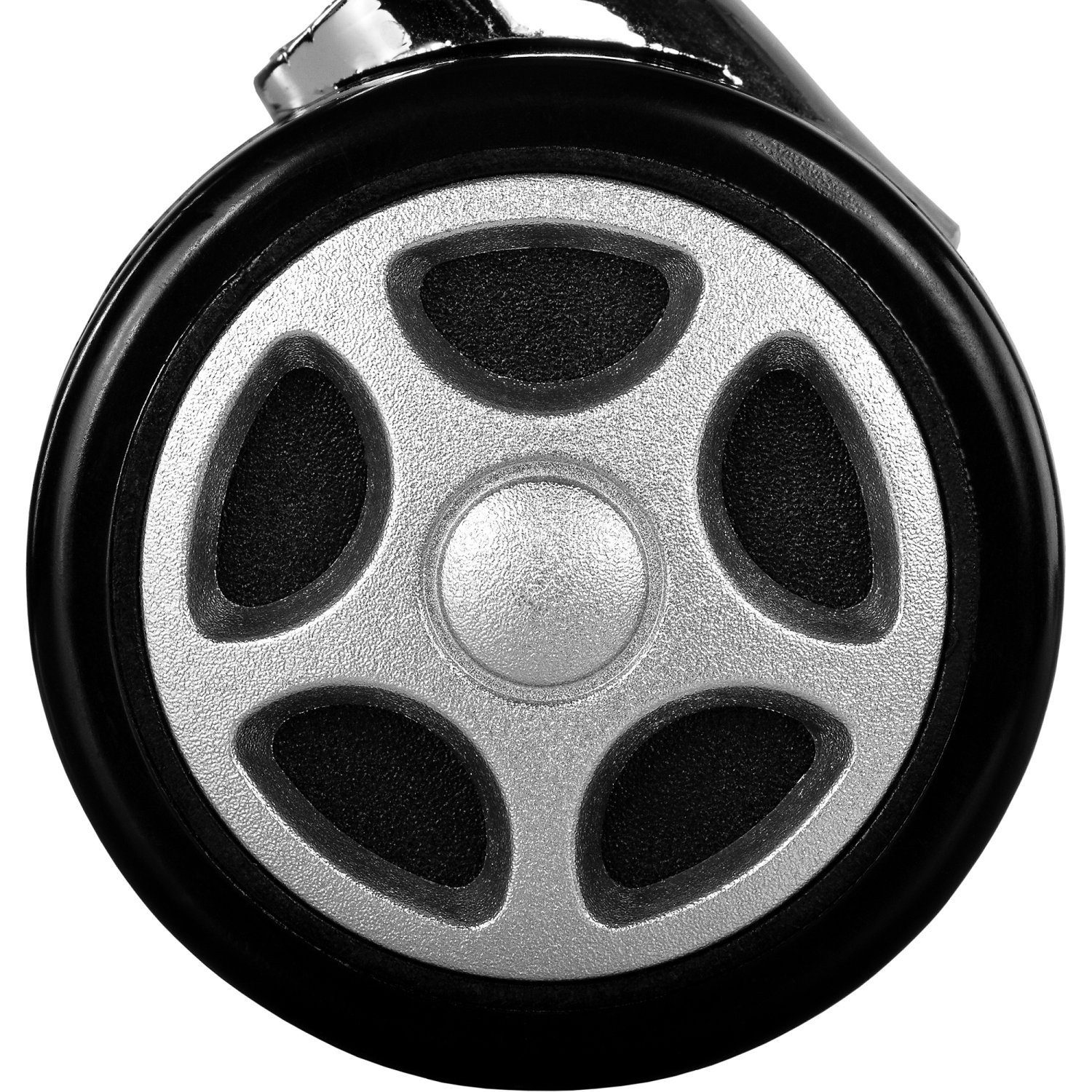 RACEMASTER Stuhlrolle 5er Set Bürostuhlrollen, (Set, 5-St), universell für Hartböden und Teppich, Racing Design, XL Rollen 60 mm