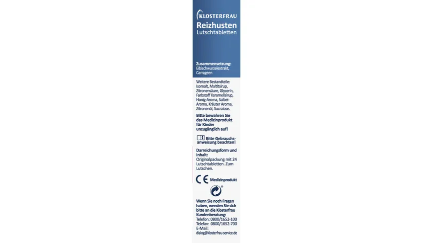Klosterfrau Reizhusten Lutschtabletten Salbei-Honig