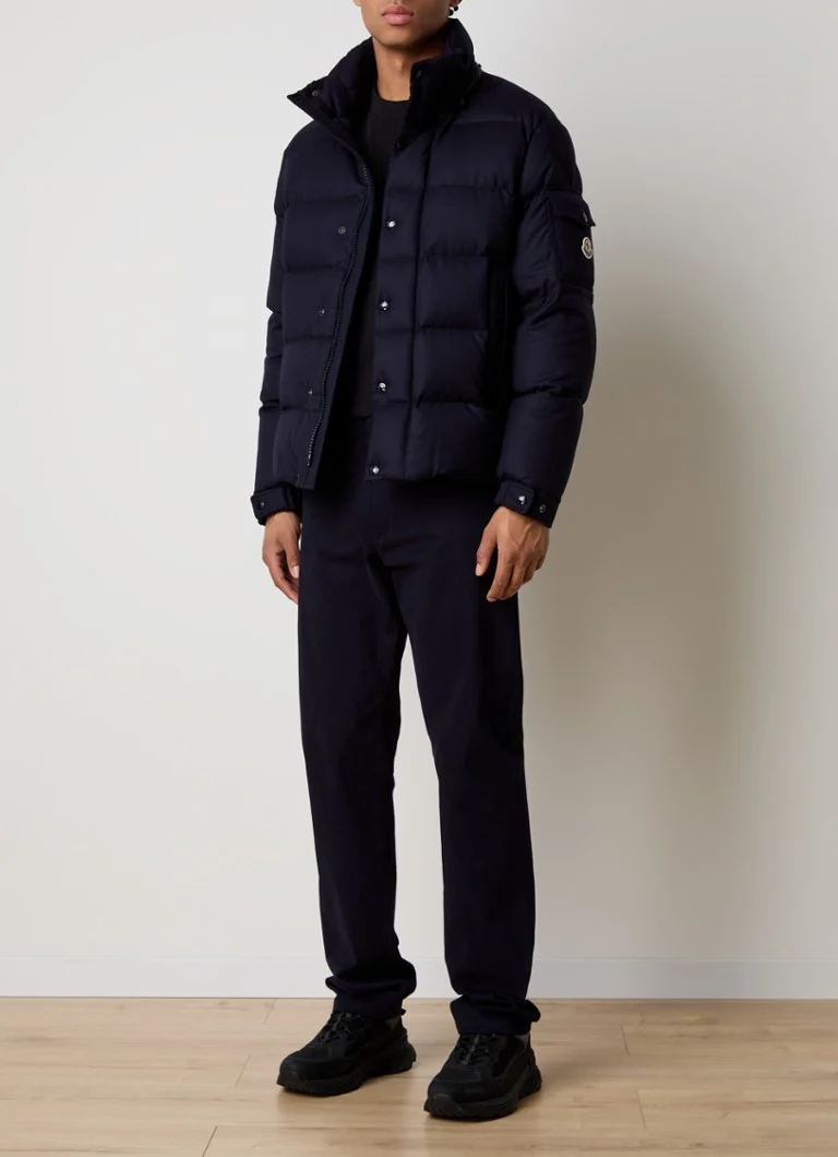 Jachetă matlasată Moncler Vezère din lână cu puf de gâscă.