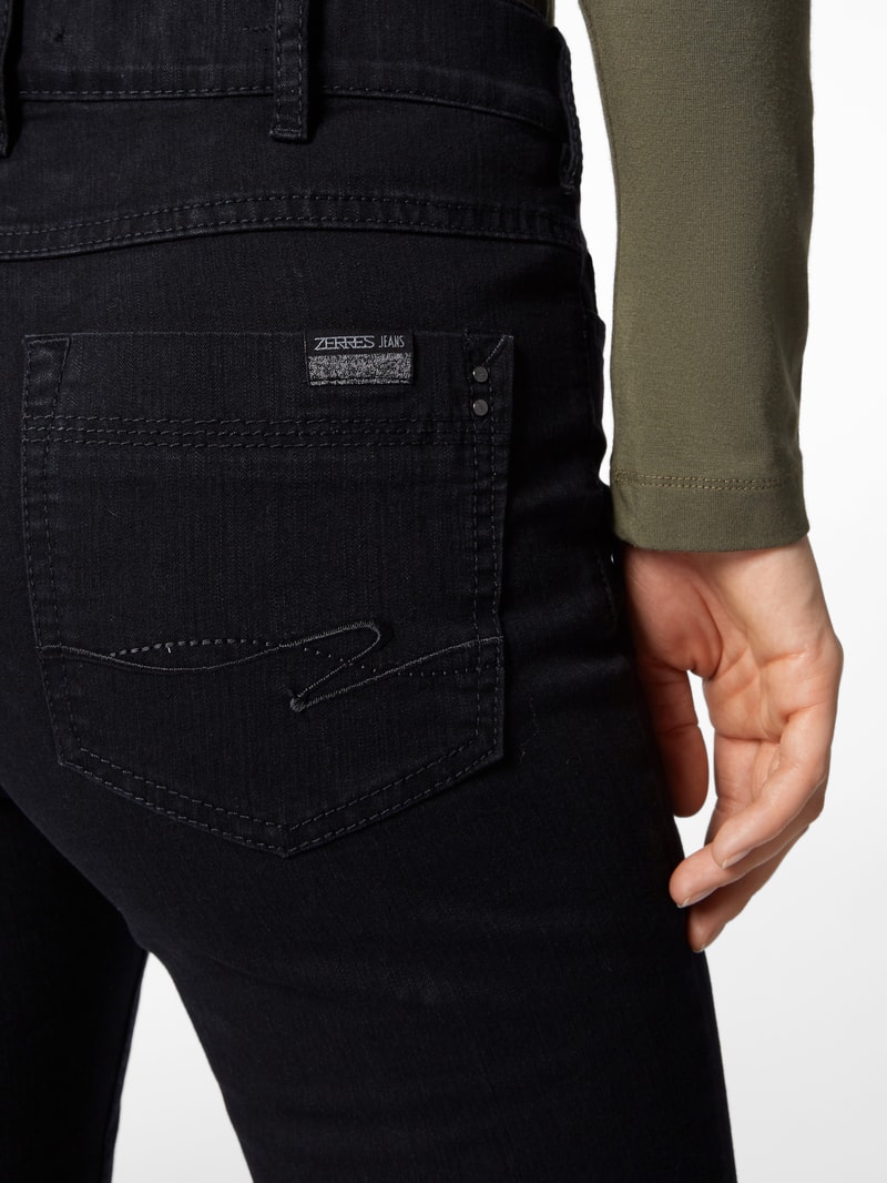 Rinsed Washed Comfort S Fit Jeans Modell CARLA in schwarz