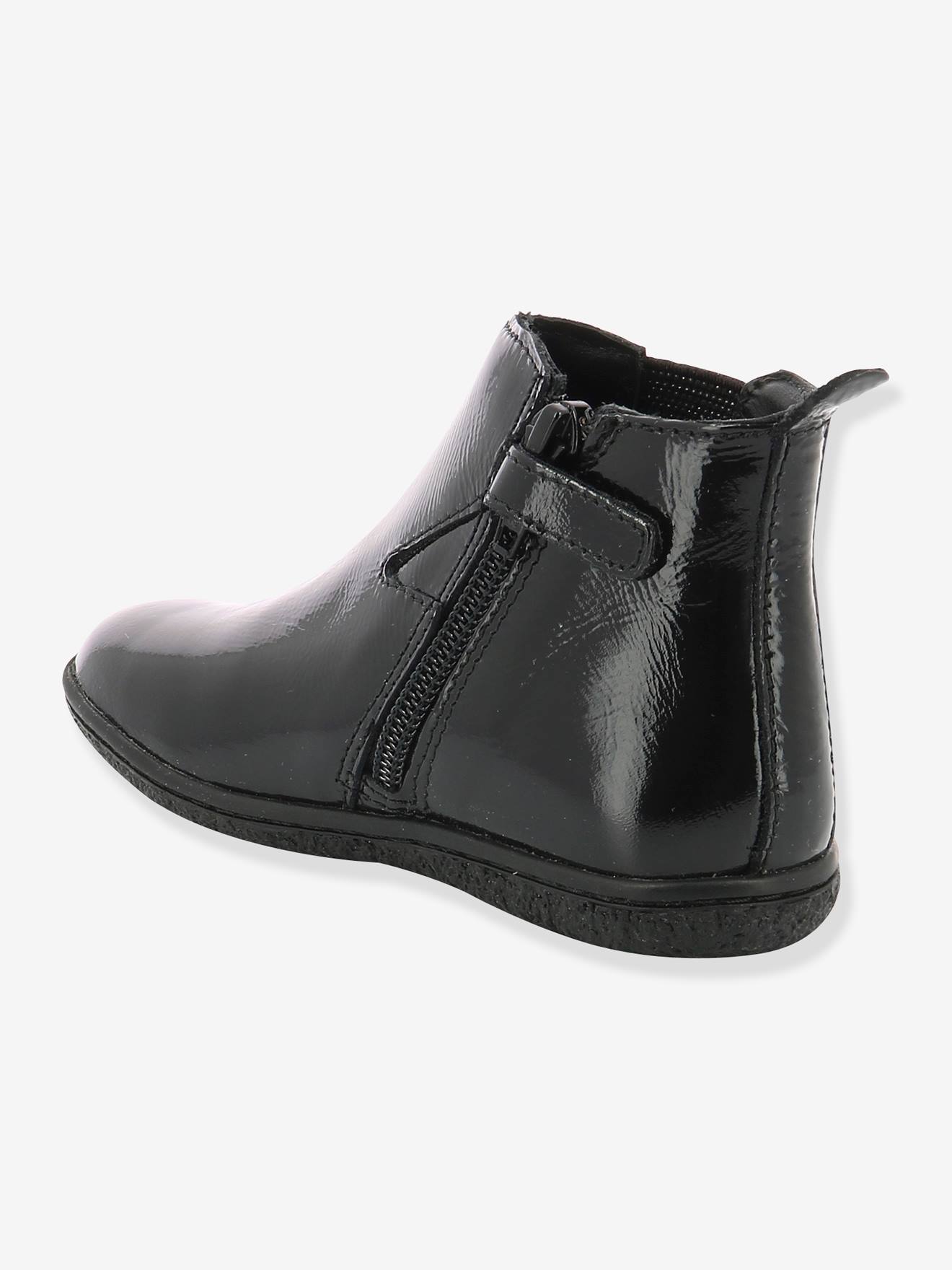 Boots fille Vermillon KICKERS® noir vernis