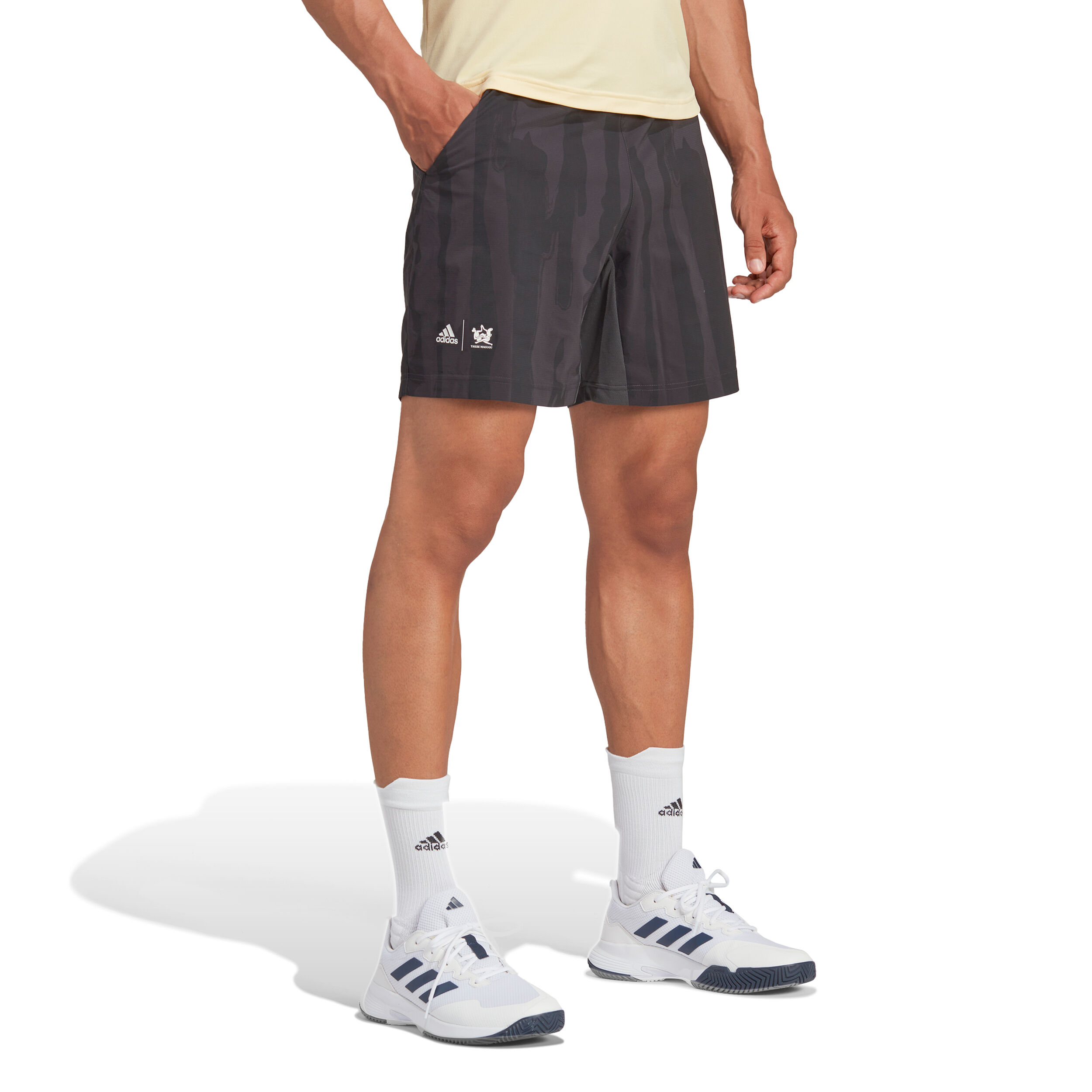 NY Printed Shorts Herren - Grau