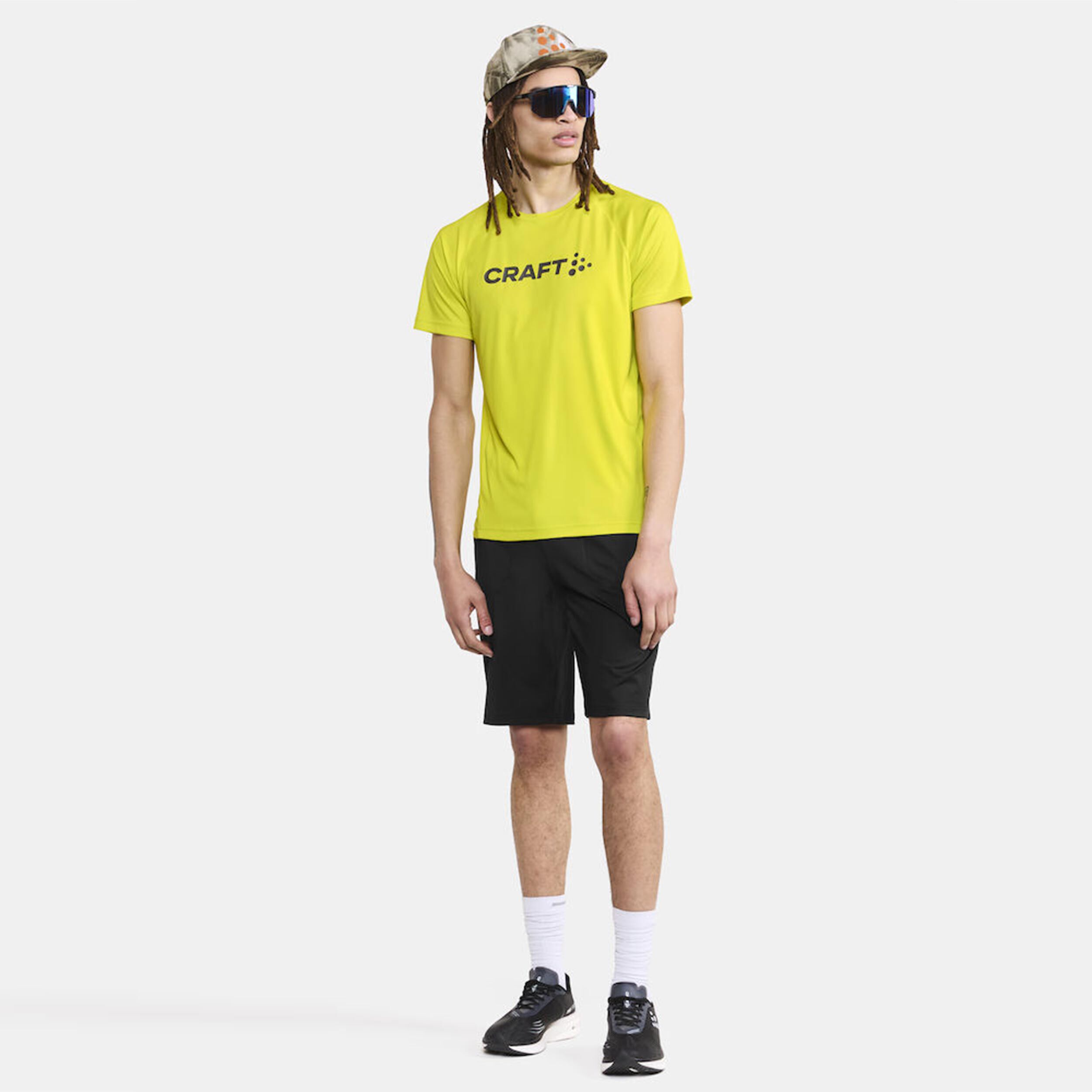 Core Essence Logo Laufshirt Herren - Gelb