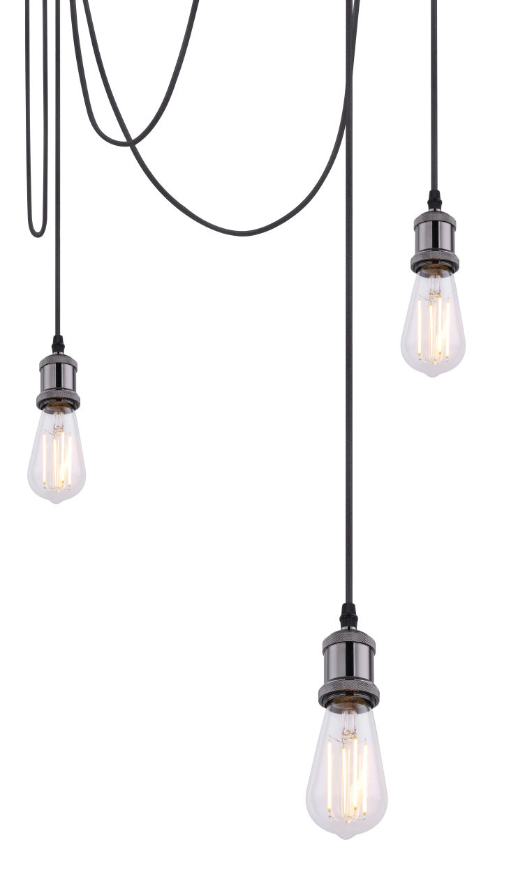 Globo Lighting - OLIVER - Hängeleuchte Metall schwarz, 5x E27