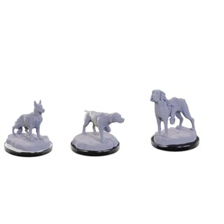 D&D Nolzur's Marvelous Miniatures: Dog Companions (unpainted) (3)