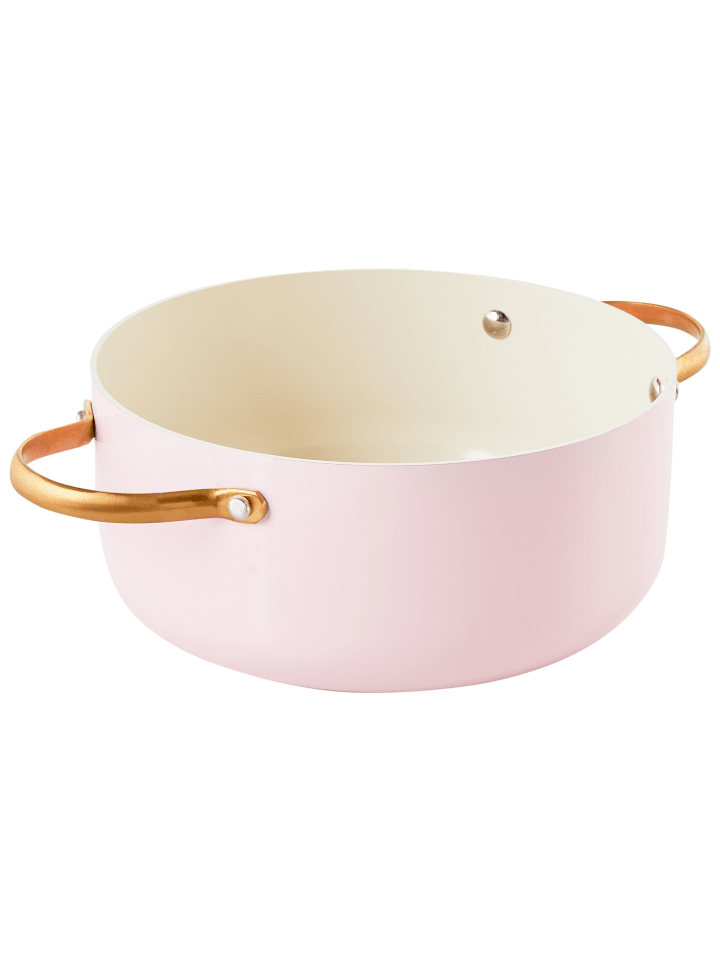 Beliani 7-tlg Kochgeschirr ELITE PRO in Rosa/Gold/Weiß günstig kaufen onesize
