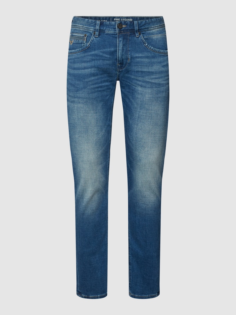 Jeans mit Label-Stitching Modell 'Tailwheel JEA' in blau