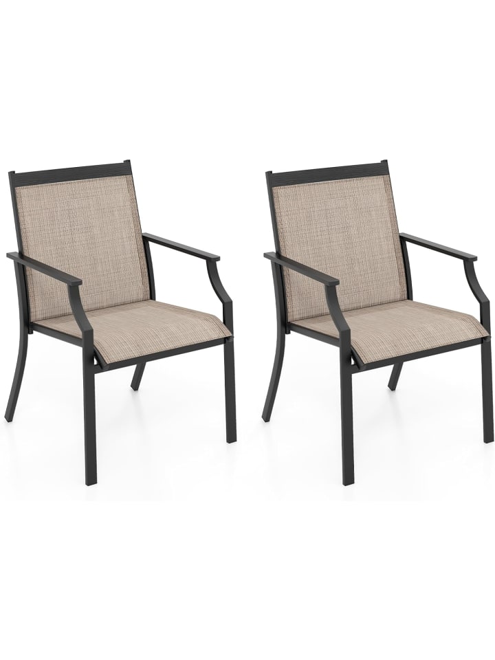 COSTWAY 2er Set Gartenstühle in Braun günstig kaufen onesize