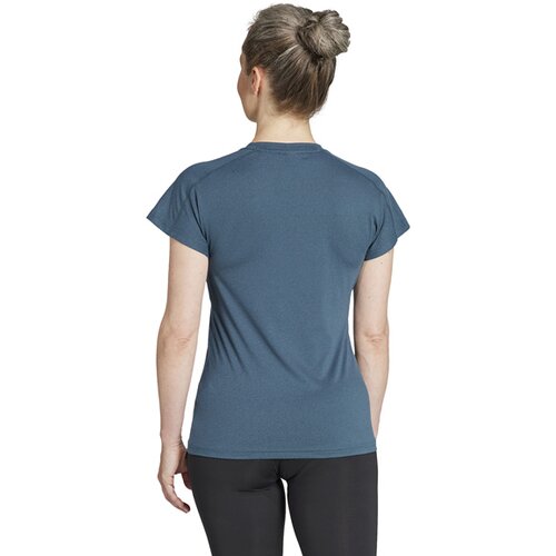 DAMEN SHIRT AEROREADY TRAIN ESSENTIALS MINIMAL BRANDING V-NECK