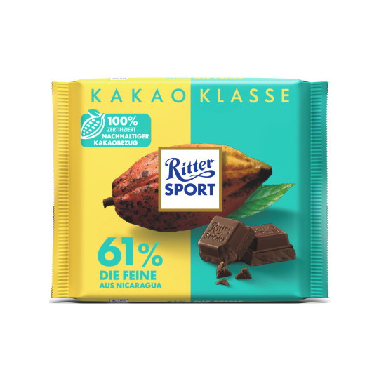 Ritter Sport 61% Die Feine aus Nicaragua 100G