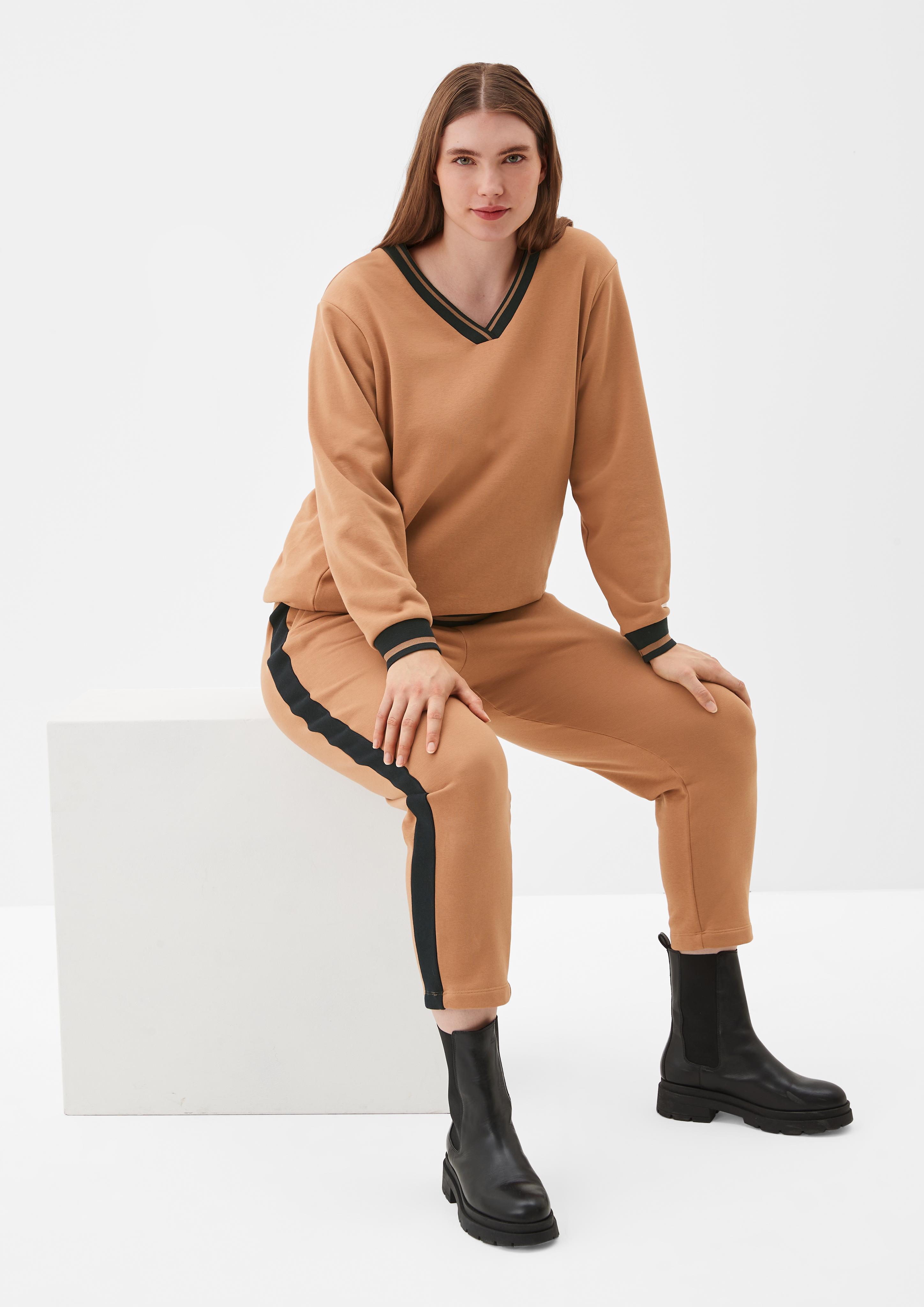 Sweatshirt mit Rippbündchen  2121638-8748