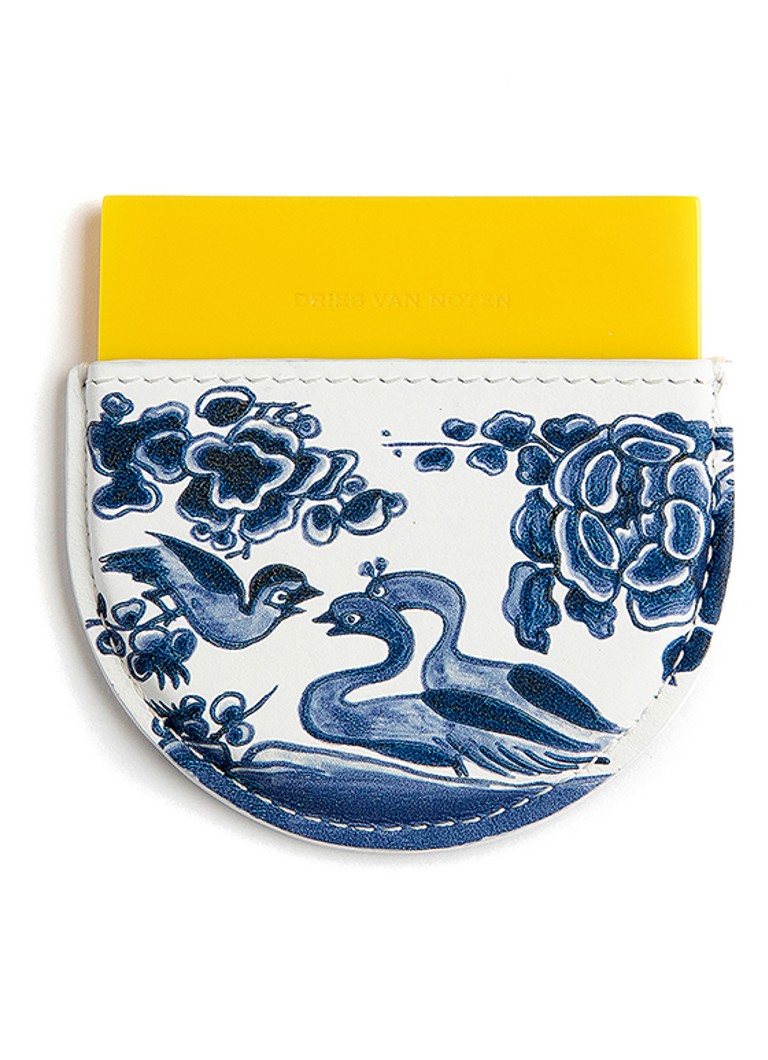 Dries Van Noten Mirror Yellow - kabatas spogulis teļādas maciņā