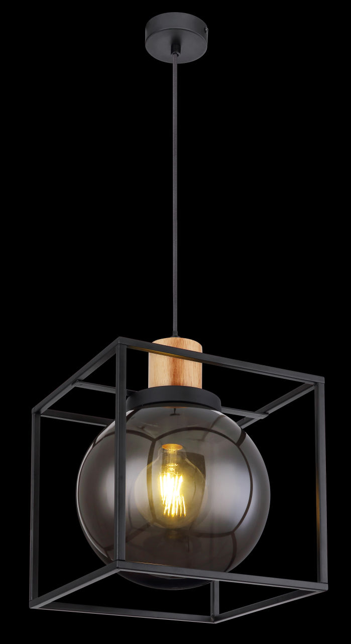 Globo Lighting - HILKO - Hängeleuchte Metall schwarz matt, 1x E27 LED