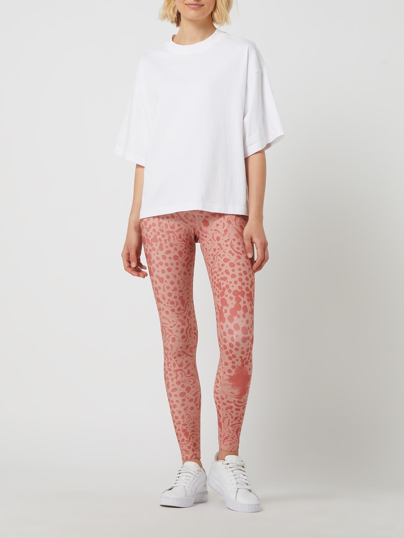 Sportleggings mit Allover-Muster in koralle