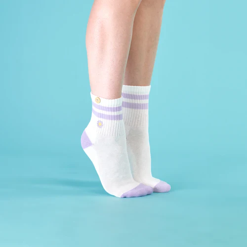 Retro Glam White Socks