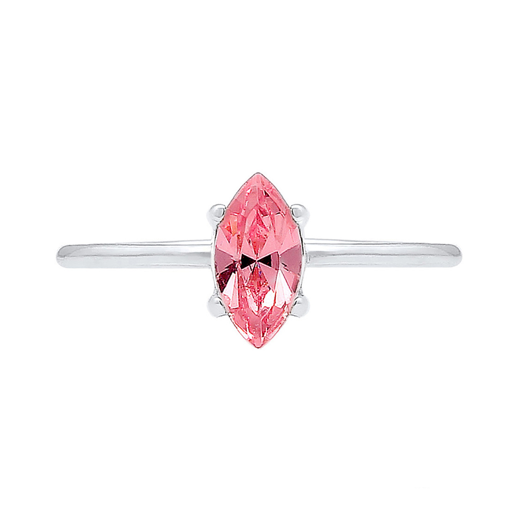 Elli Elli Bague Marquise zircone Minimal 925 Argent Bague