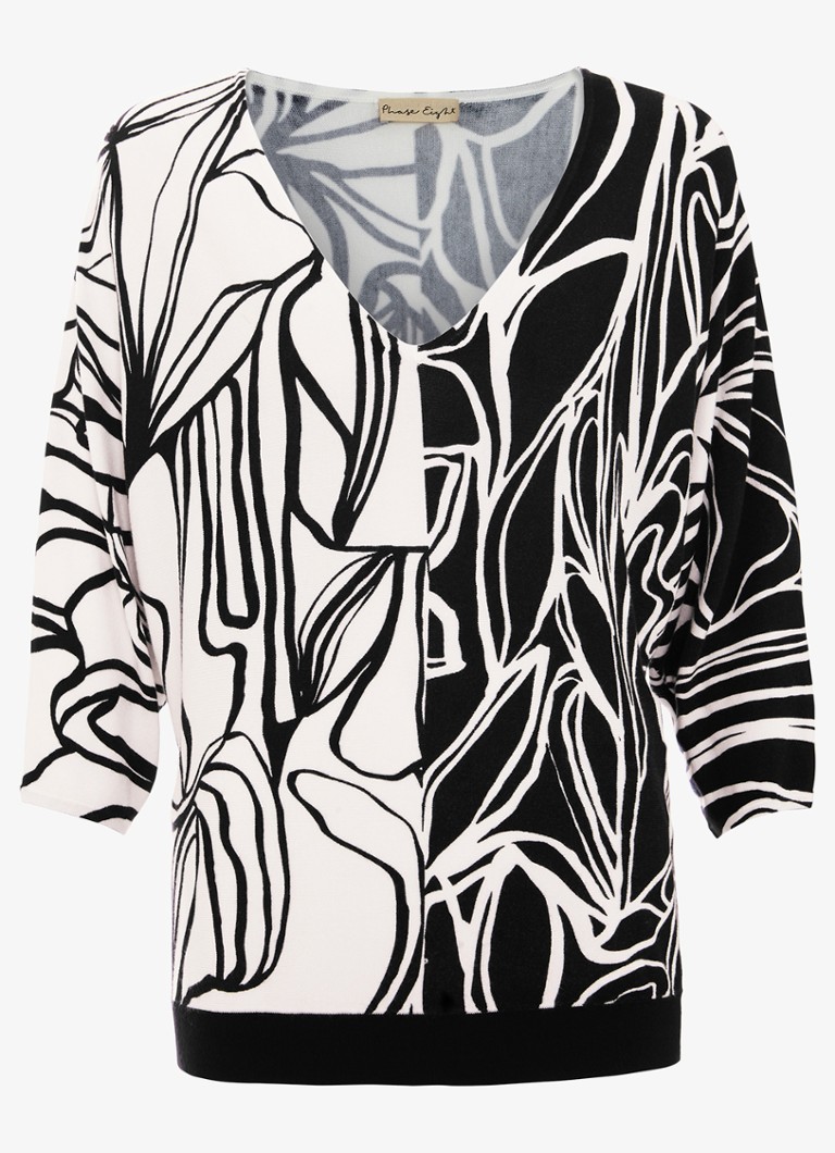 Phase Eight Ava finely knitted pullover with tree print