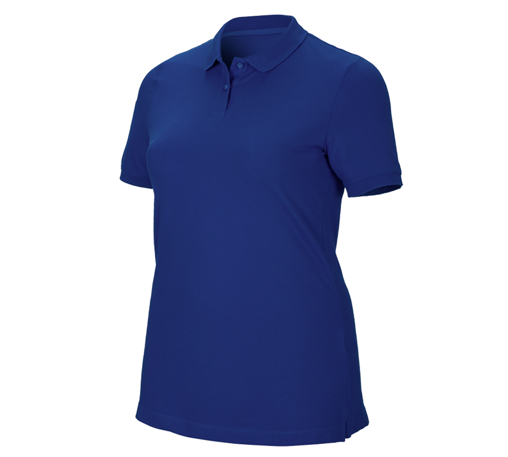 e.s. Piqué-Polo cotton stretch, Damen, plus fit