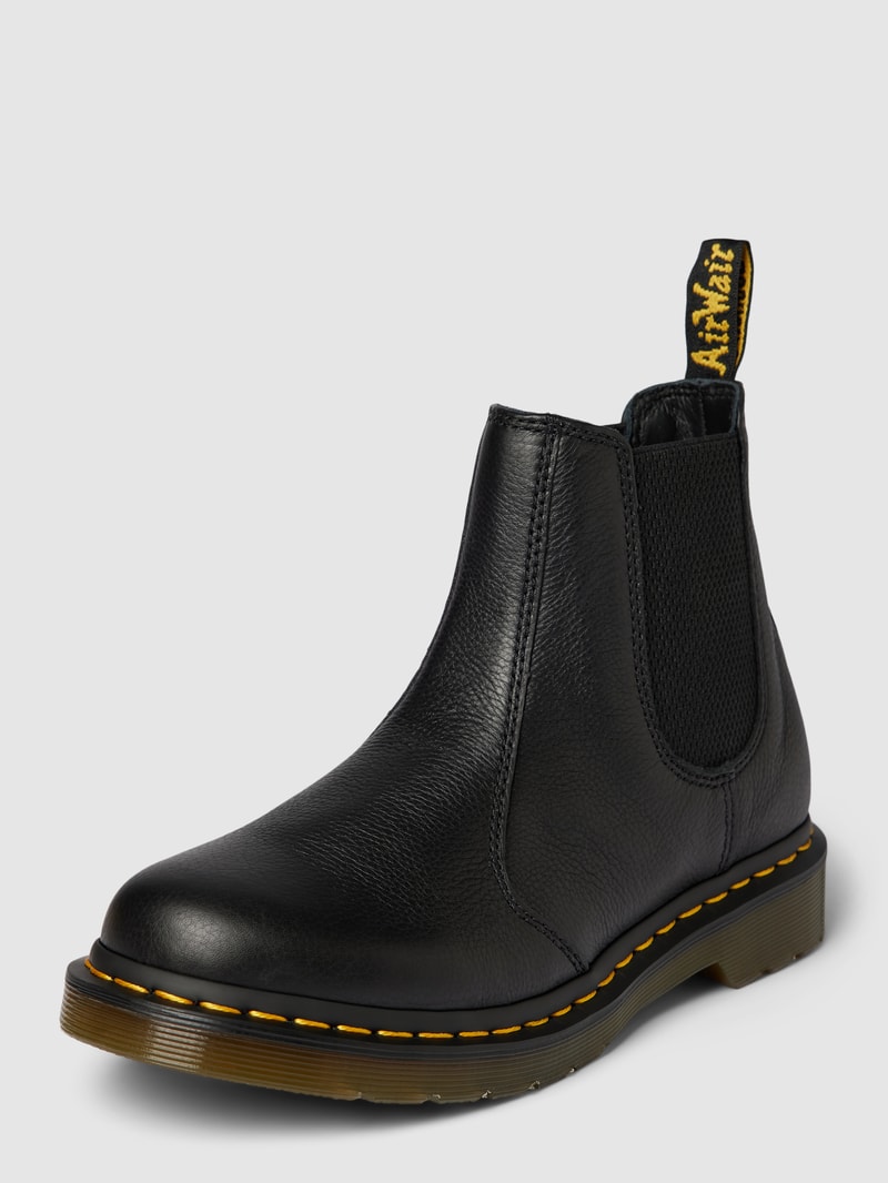 Boots mit elastischen Einsätzen und Label-Detail in schwarz