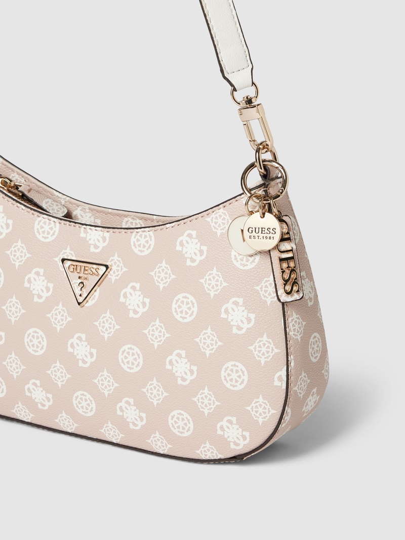 Saddle Bag mit Label-Applikation Modell 'NOELLE' in rosa