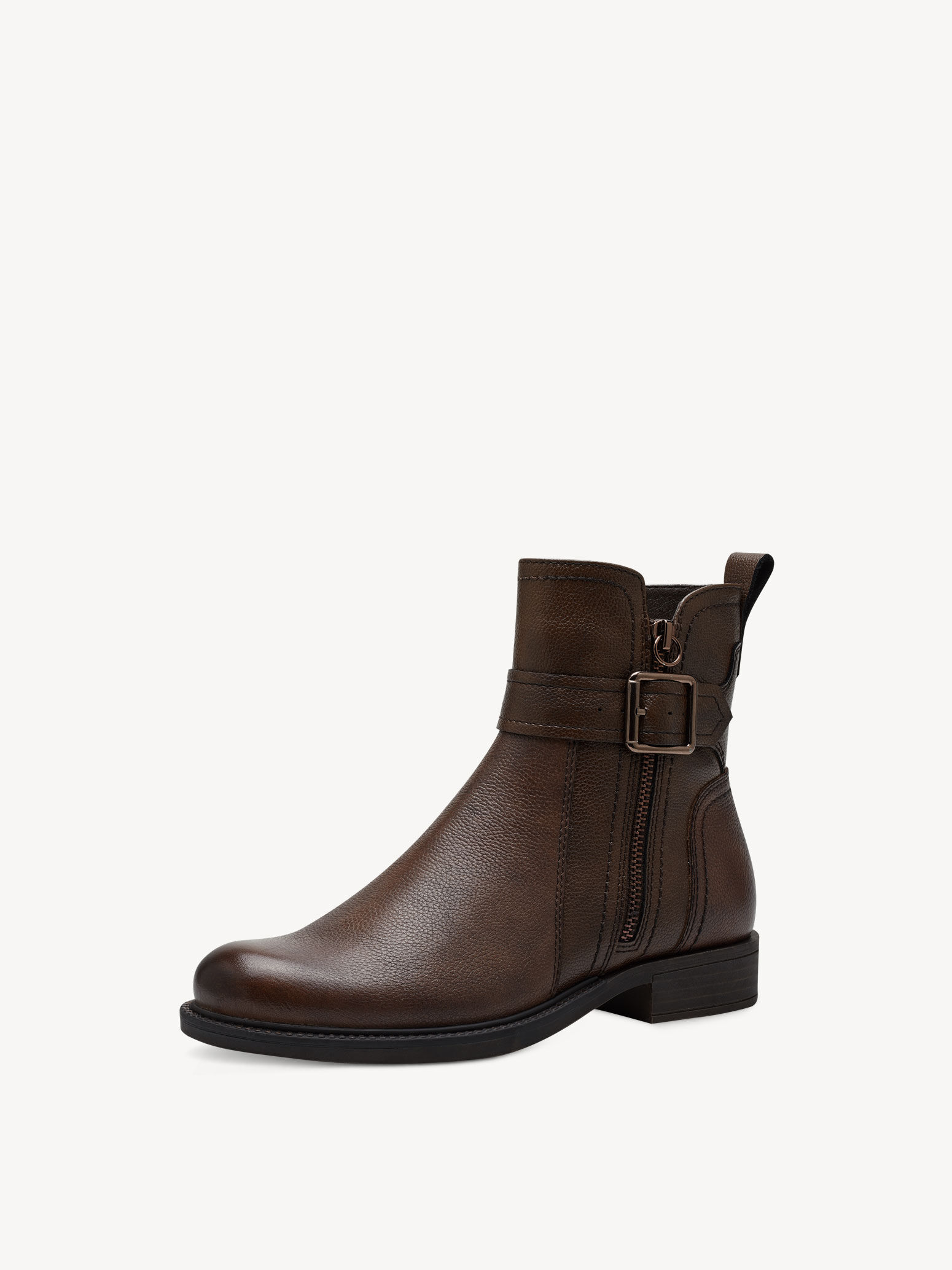 Bottine en cuir - marron