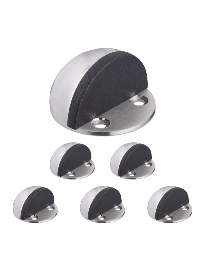 relaxdays 6 x Türstopper in Silber/ Schwarz günstig kaufen onesize