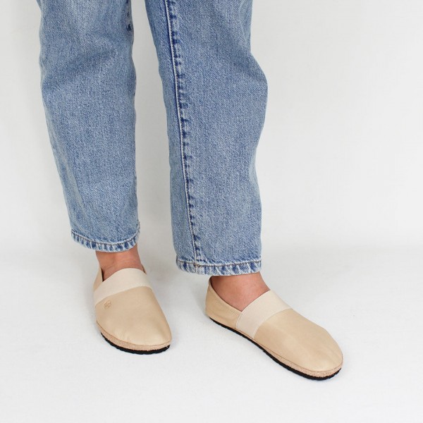 Martin Natur ~ Bio Leder Slipper Apache ~ Beige