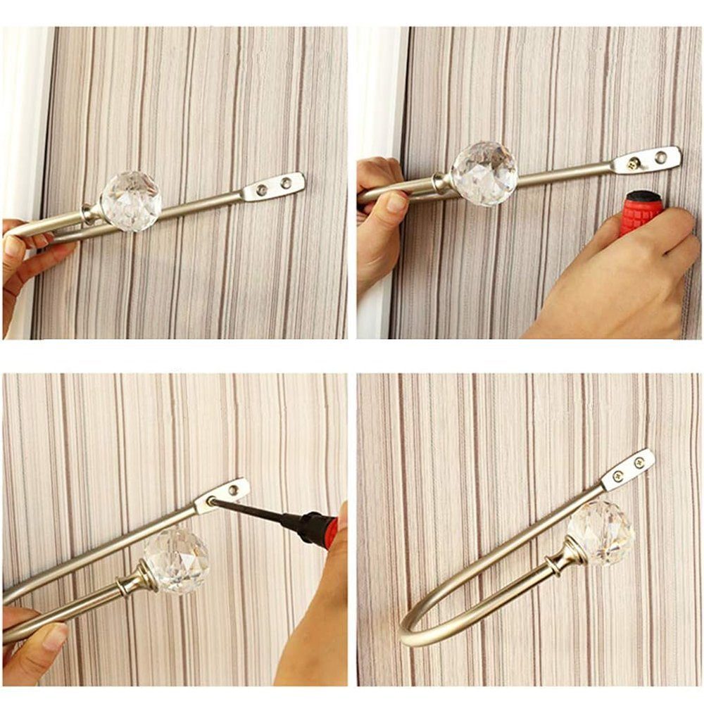 Dekoklammer für Raffhalter 2×Vorhang-Raffhalter, Wandhaken, Vorhang-Raffhalter, Vorhanghaken, Zimtky