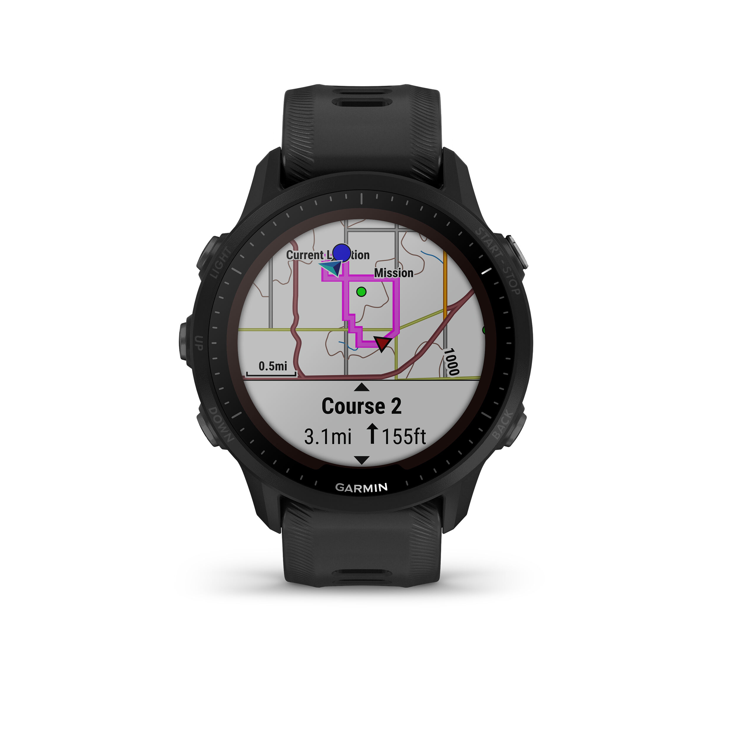 Forerunner 955 Solar Pulsuhr - Schwarz