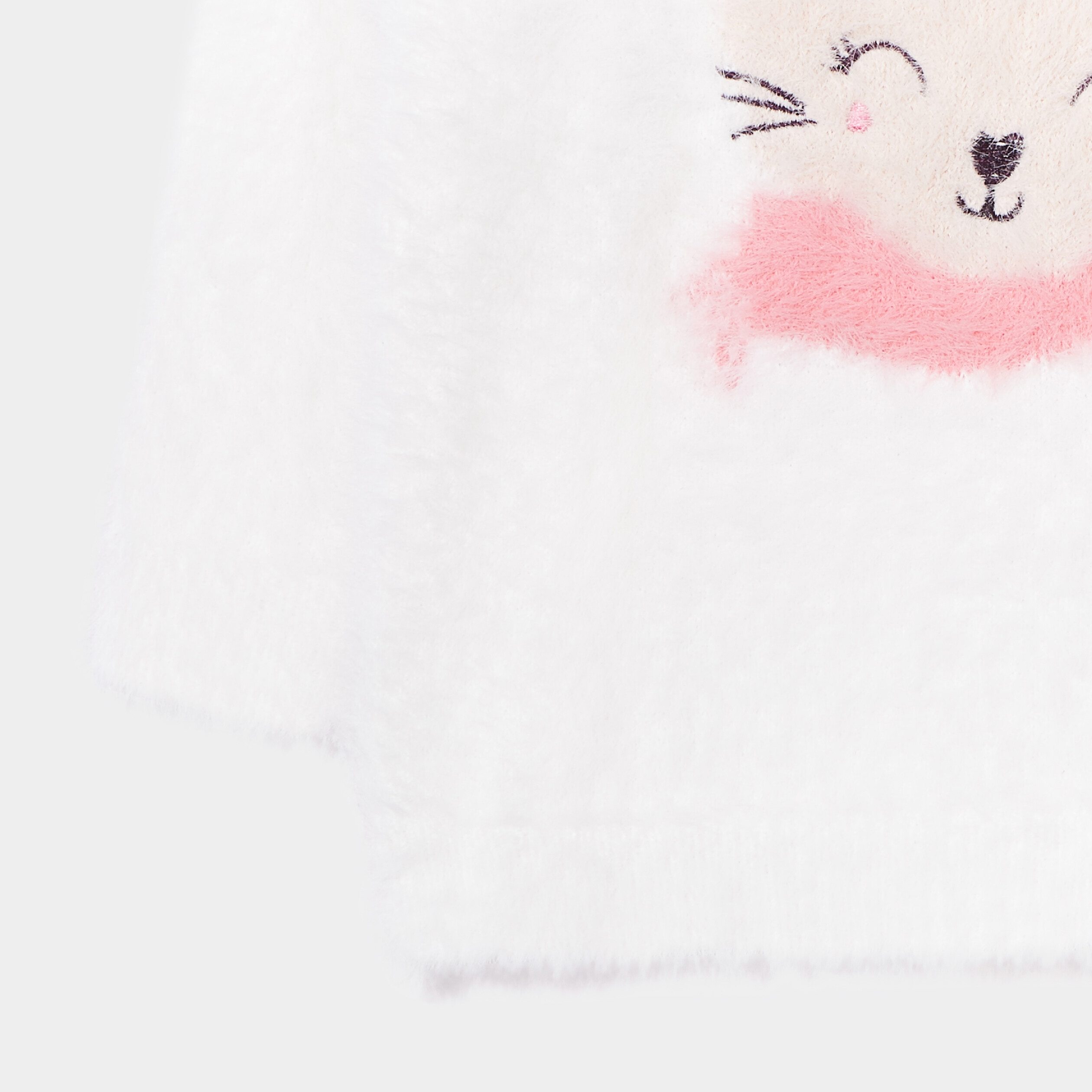 Pull mailles duveteuses Kimbaloo blanc bébé fille | La Halle