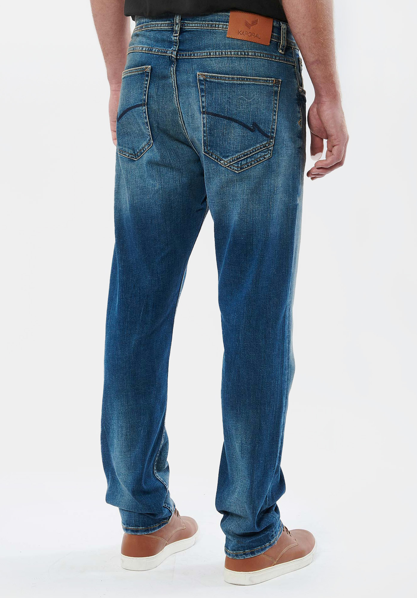 DEREK  Jean relaxed bleu homme
