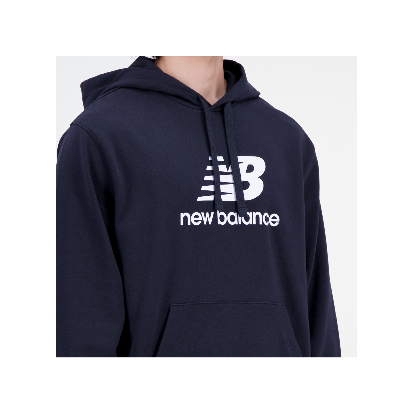 New Balance Essentials Stacked Logo Hoody FBK