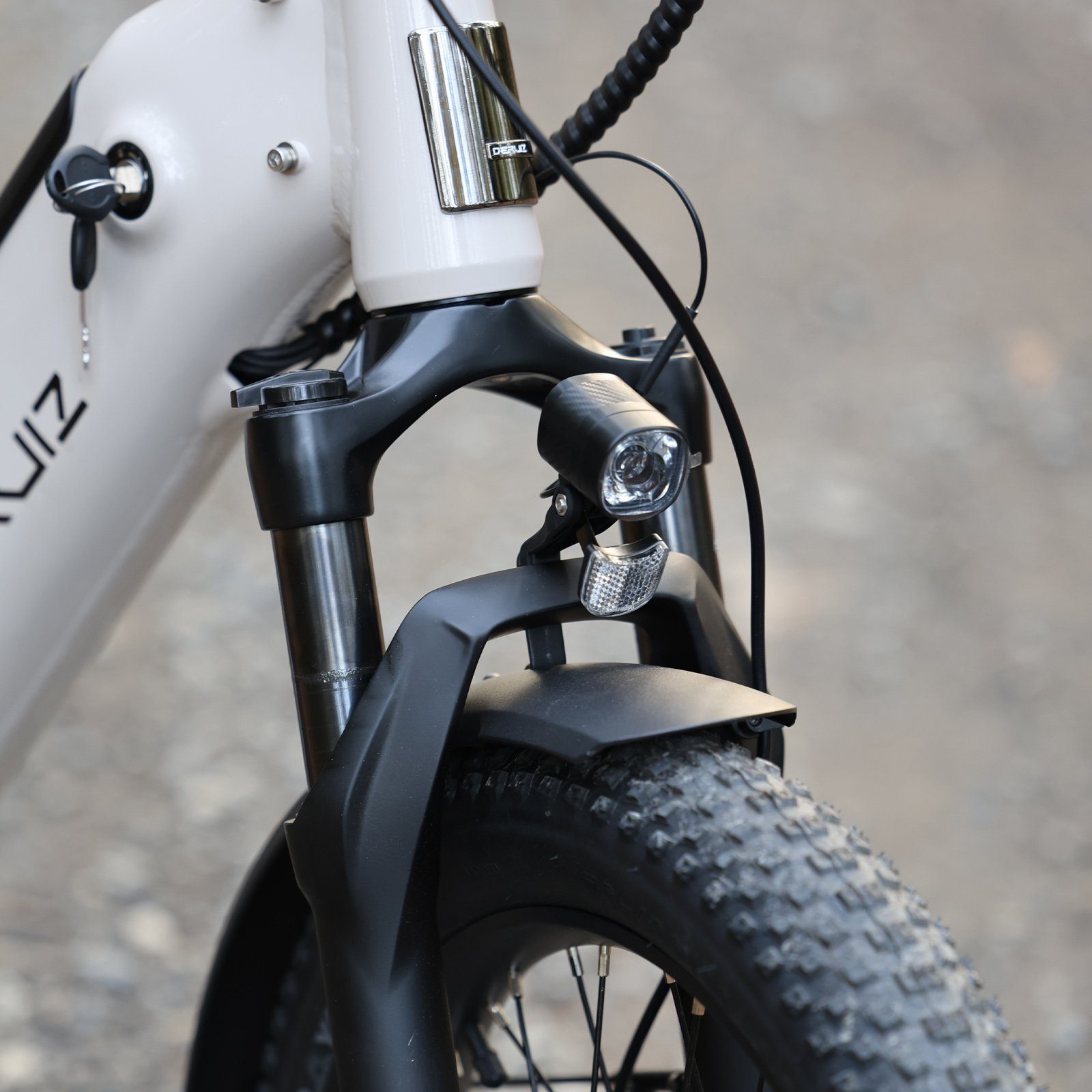 DERUIZ E-Bike Peridot 20 Zoll Eike mit Bluetooth sale für Damen Herren, 8 Gang, SHIMANO SHIMANO ALTUS 11-32T Schaltwerk, Kettenschaltung, 500 Wh Baterrie, (mit Akku-Ladegerät, mit Werkzeug), 48V 10.4Ah Baterrie, 3.0 fette Reifen, klappbar