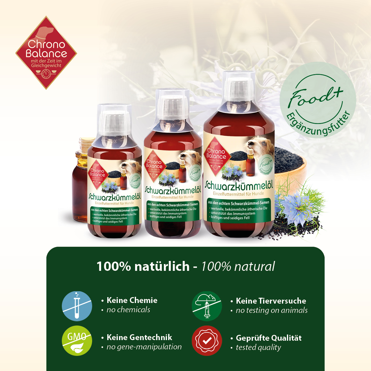 ChronoBalance Ergänzungsfutter & Aufzucht ChronoBalance Schwarzkümmelöl 250 ml