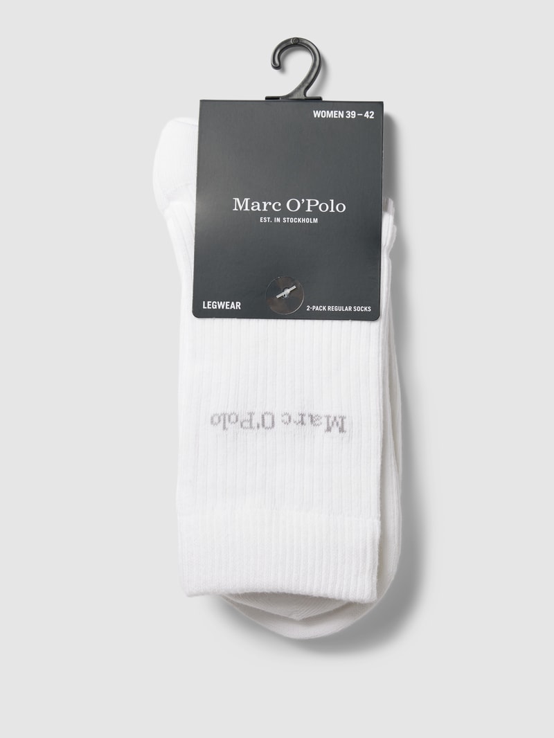 Socken mit Label-Detail im 2er-Pack Modell 'MARTHA' in weiß