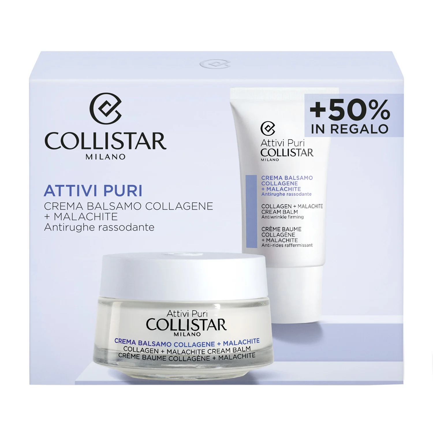 Pure Actives Collagen Balsam + Malachit – Anti-Falten-Set, 24-Stunden-Anti-Falten-Gesichtspflege