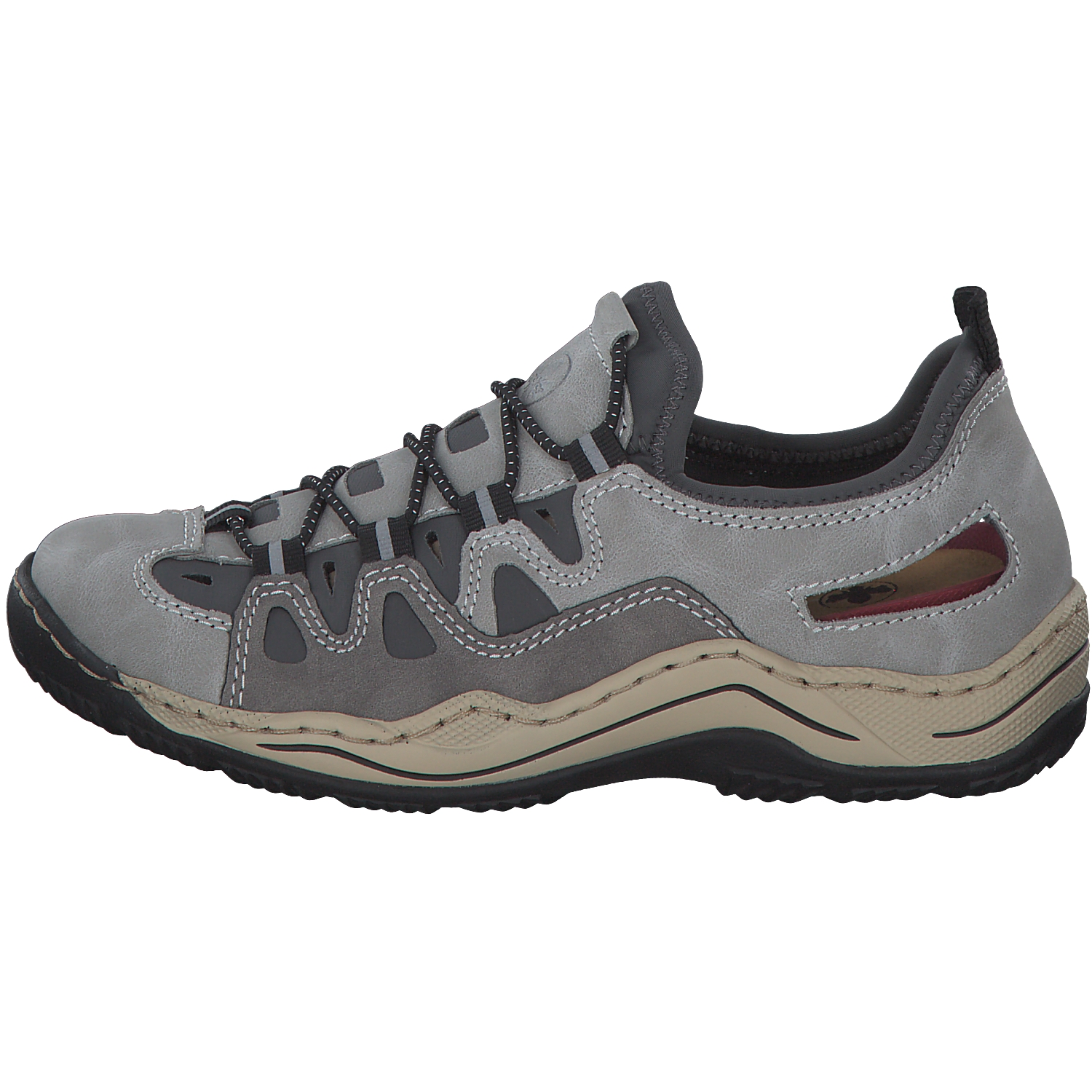 Rieker L0539, Slipper, Damen, cement/grey/blei