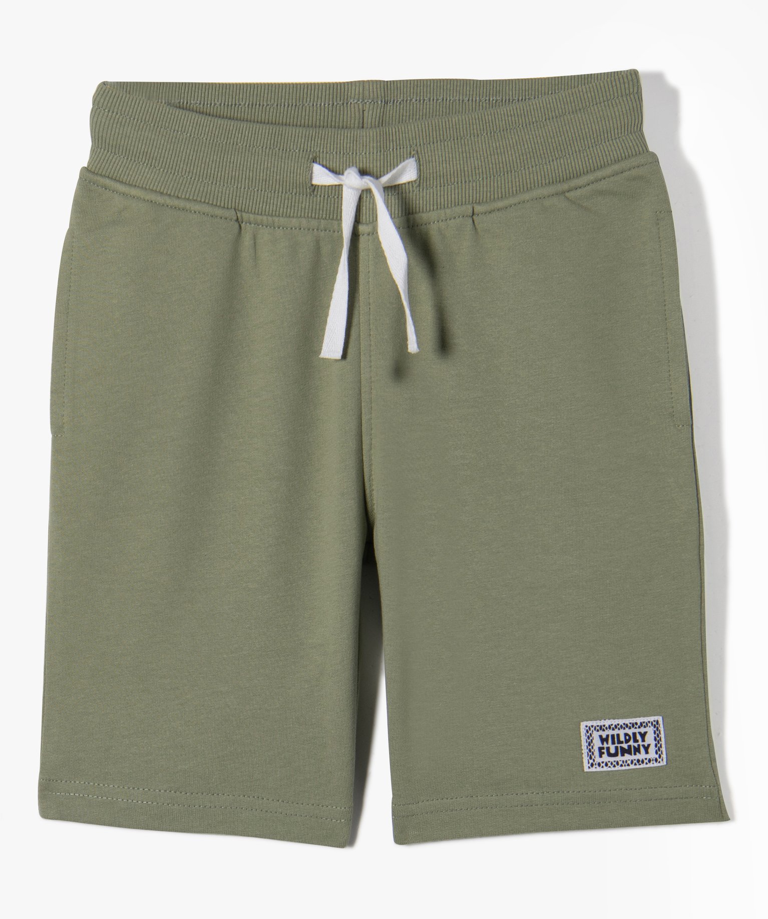 Bermuda Garçon en maille avec ceinture en bord-cte kaki | GEMO