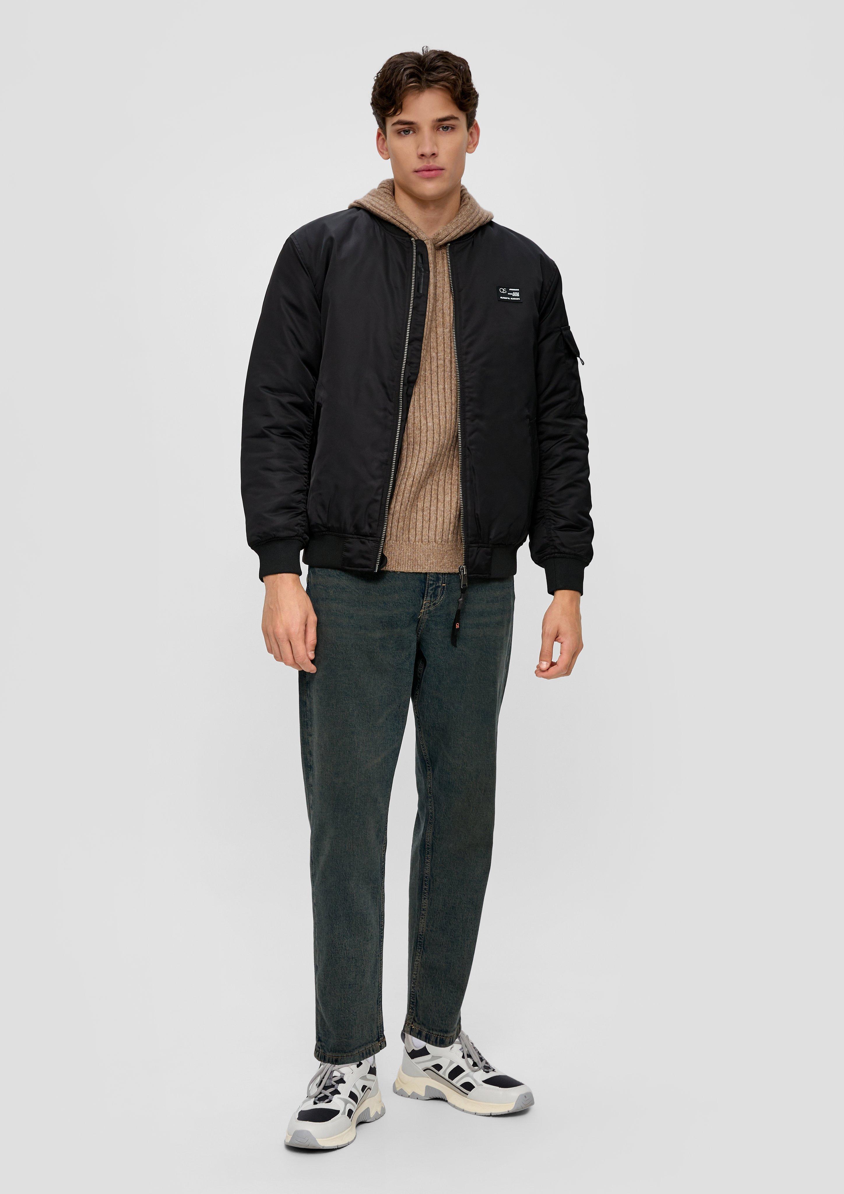 Strick-Hoodie mit Rippstruktur  2134619-82W0