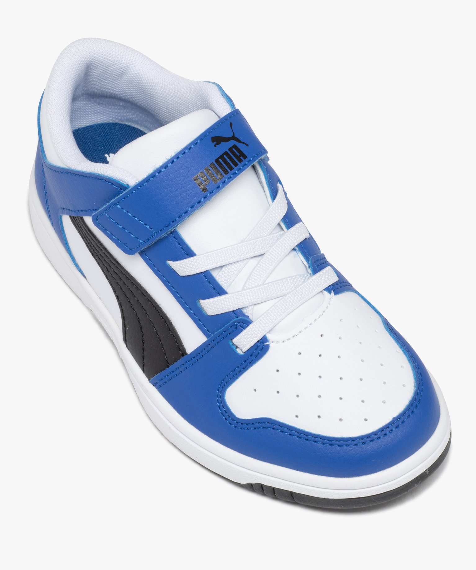 Baskets Garçon tricolores à scratch - Puma blanc | GEMO