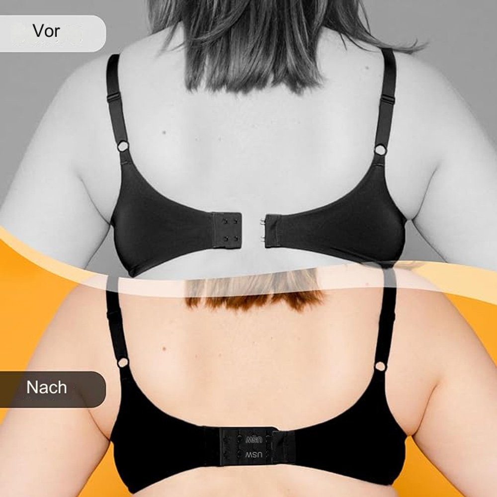 Tian Dee BH-Verlängerung 3 Stück Damen BH-Verlängerer 3 Haken 2 Reihen Verlängerungsschnalle