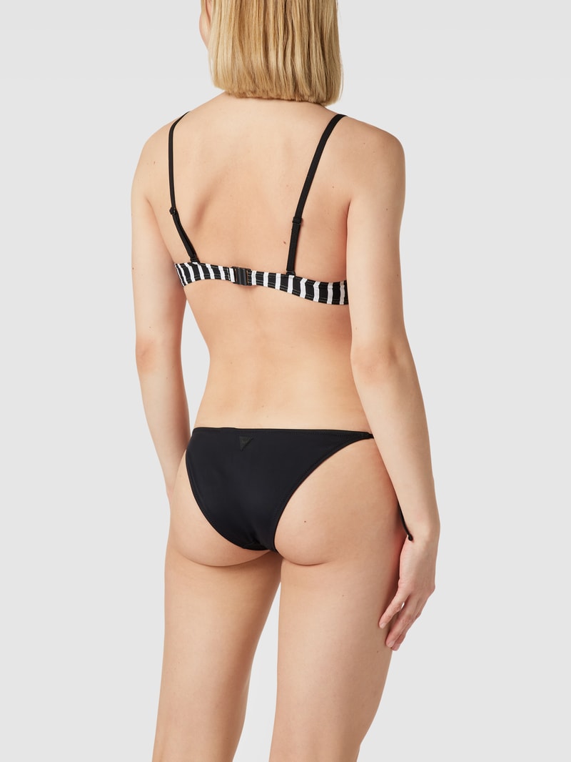 Bikini-Oberteil mit Streifenmuster Modell 'RCS pad. bra' in schwarz