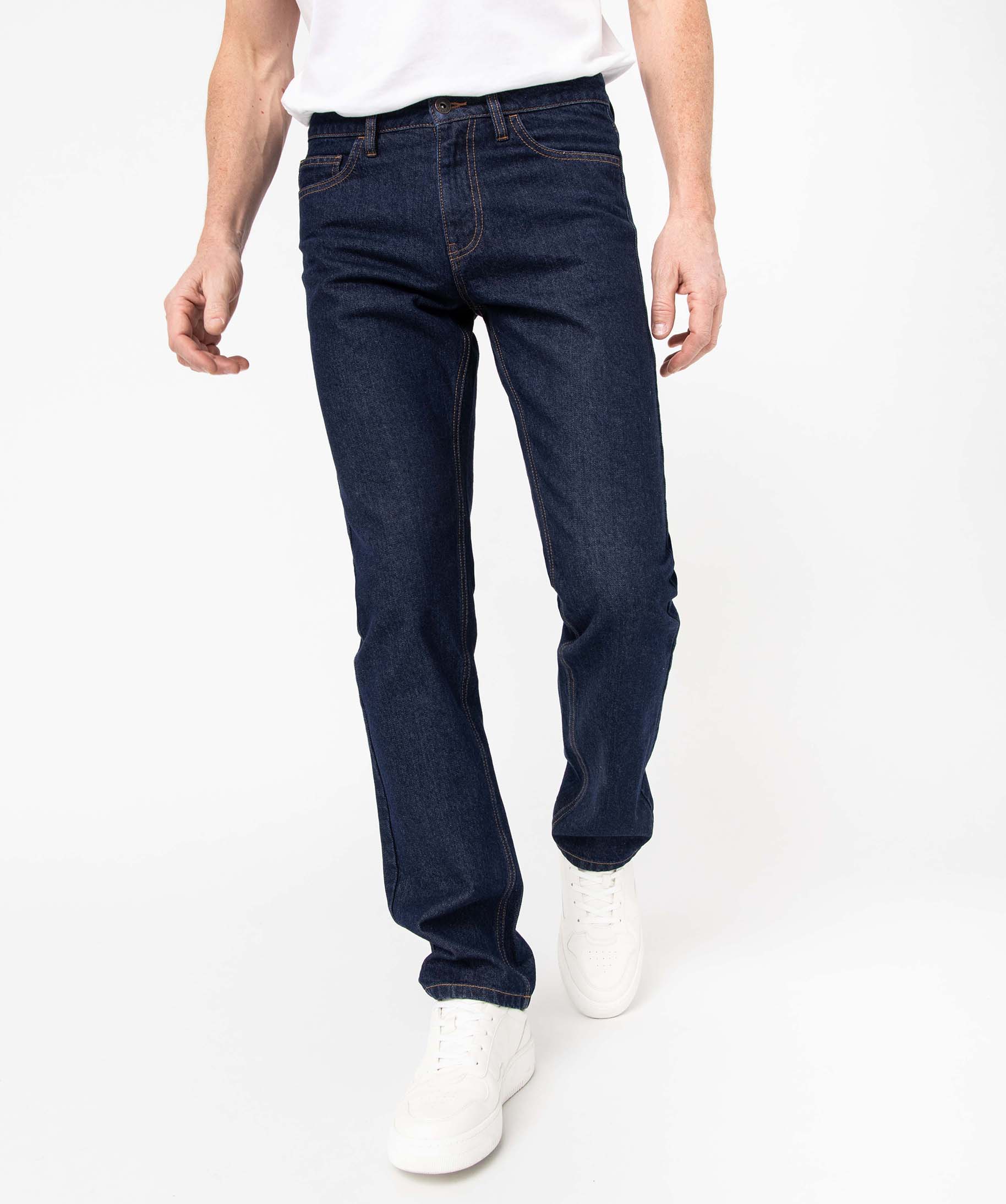 Jean homme coupe Regular légèrement délavé brut | GEMO