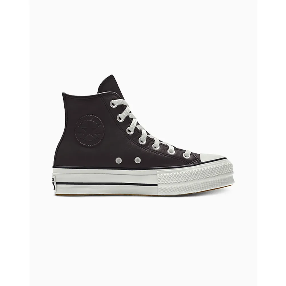 Converse Custom Chuck Taylor All Star Lift Platform Leather By You 173157CSP24_BLACK_CO / schwarz