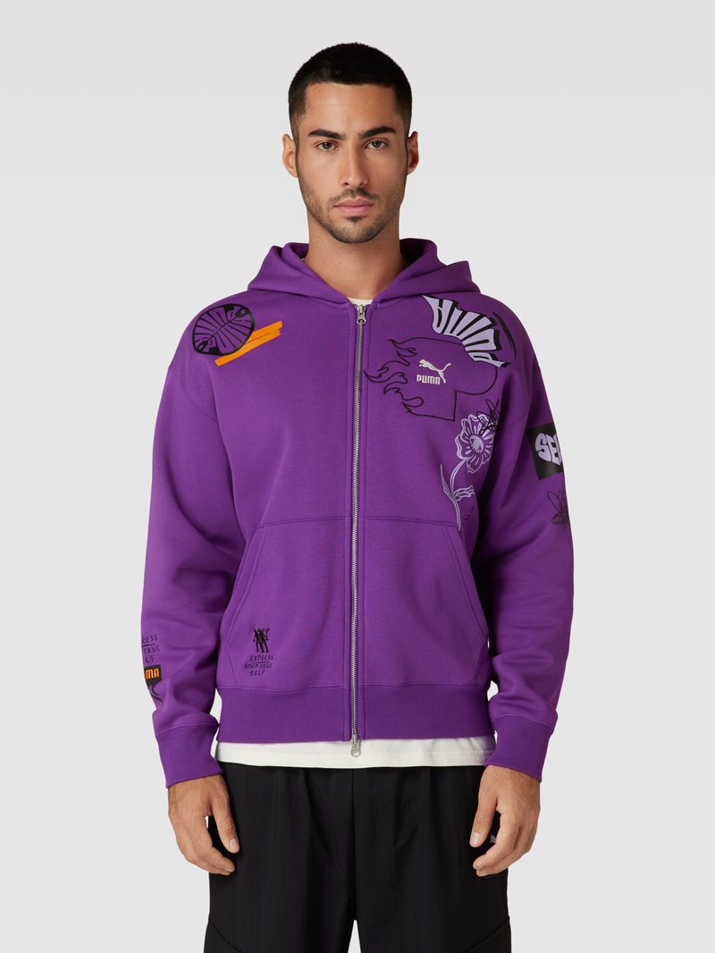 Sweatjacke mit Label-Print - PUMA X P&C* in lila