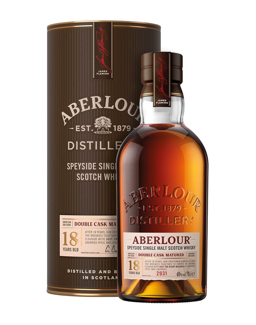 Highland Single Malt Scotch Whisky 18 Years Old Aberlour 0,7 ℓ, En Étui