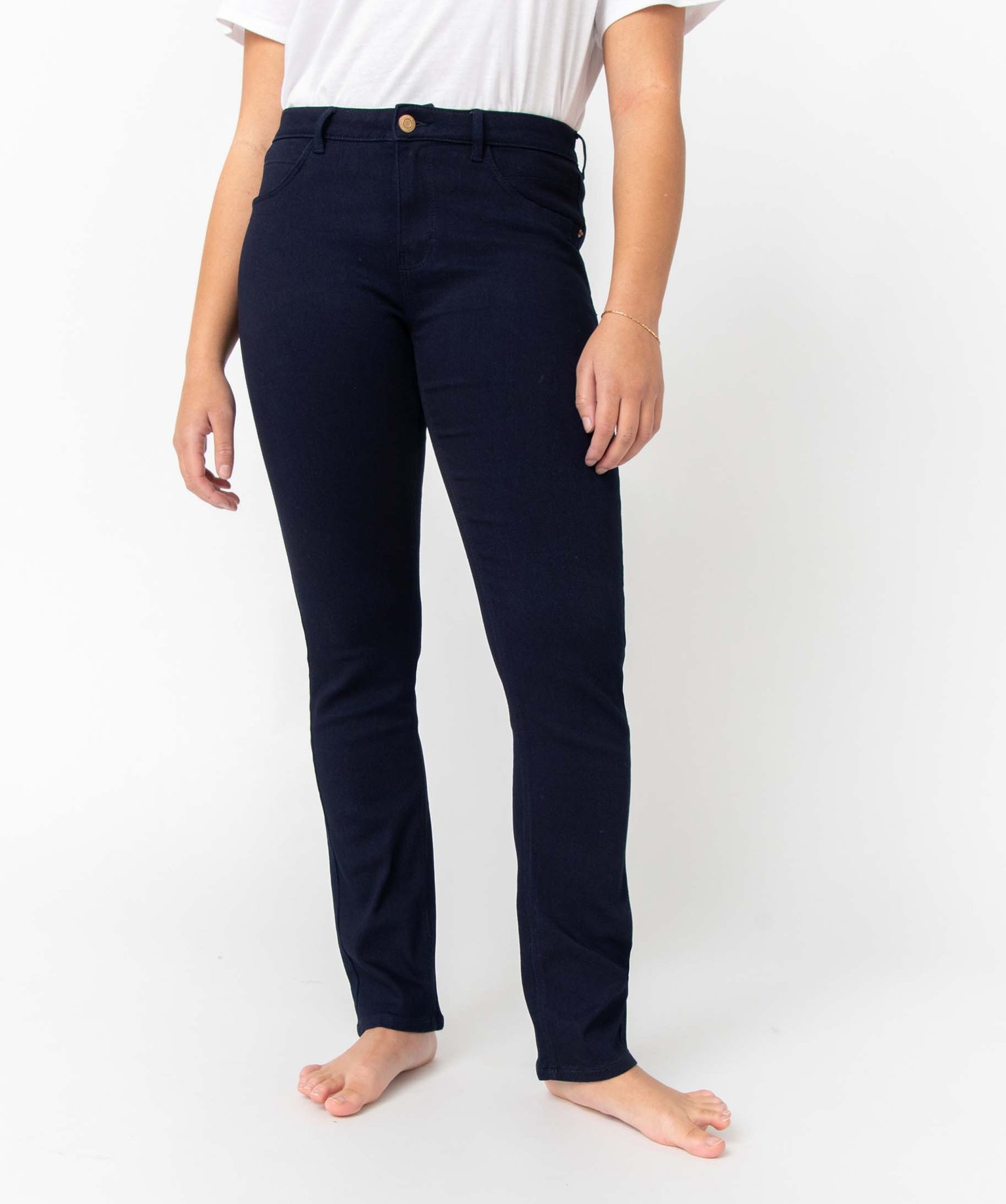 Pantalon femme coupe Regular taille normale blue black | GEMO