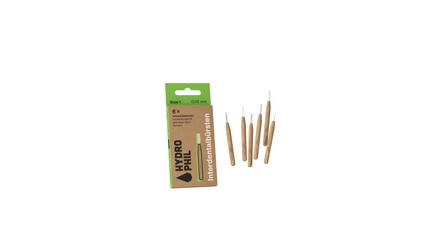 HYDROPHIL Interdentalbürsten aus Bambus – Size 1 – 0,45 mm