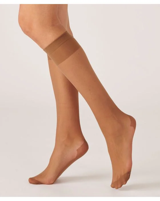 Lot de 4 paires de mi-bas mousse 20 deniers.